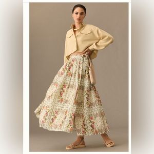 Anthropologie Maxi Floral Skirt